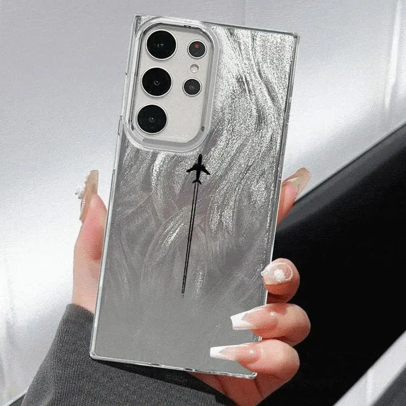 Premium Airplane Pattern Phone Case for Samsung Galaxy S24 Ultra S23 S21 FE S23 Ultra S23Plus Laser Silver Shell
Premium Airplane Pattern Phone Case for Samsung Galaxy S24 Ultra S23 S21 FE S23 Ultra S23Plus Laser Silver Shell