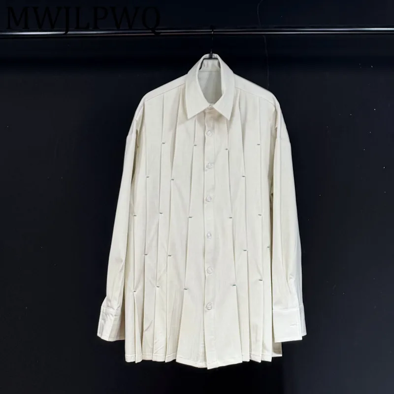 MWJLPWQ плиссированная однотонная рубашка тяжелого мастерства унисекс, свободная повседневная мужская рубашка с отложным воротником и длинными рукавами 12884
MWJLPWQ плиссированная однотонная рубашка тяжелого мастерства унисекс, свободная повседневная мужская рубашка с отложным воротником и длинными рукавами 12884