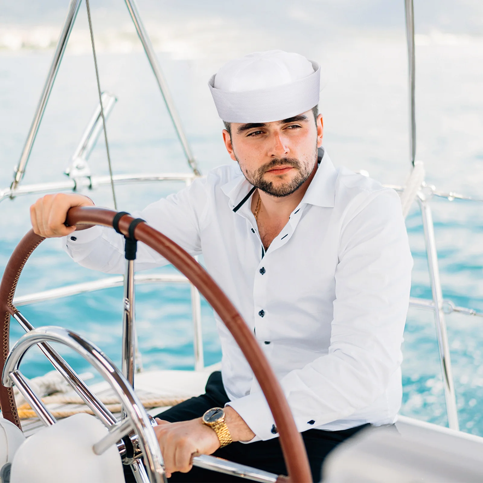 1pc Sailor Hat White Premium Costume For Halloween Masquerade Party Yacht Carnival Cosplay Sailor Cap Party Costume Hats
1pc Sailor Hat White Premium Costume For Halloween Masquerade Party Yacht Carnival Cosplay Sailor Cap Party Costume Hats