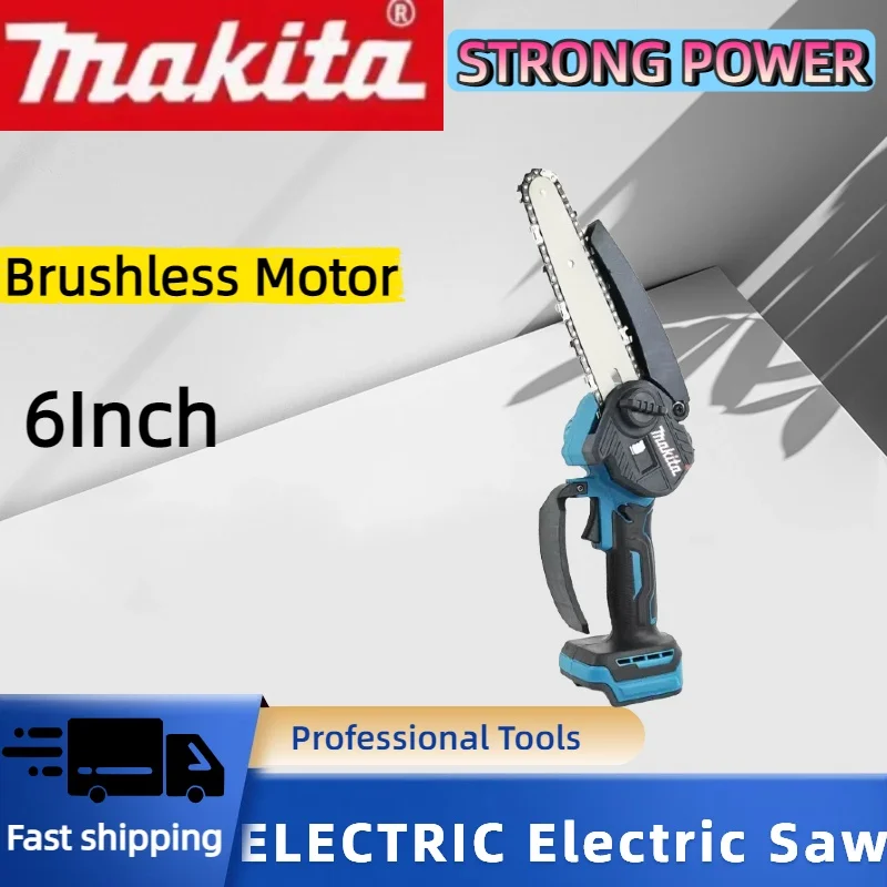 Электрическая цепная пила Makita 6 дюймов, ручная портативная пила для распиловки древесины, садовая пила для обрезки деревьев, для аккумуляторных инструментов 18В
Электрическая цепная пила Makita 6 дюймов, ручная портативная пила для распиловки древесины, садовая пила для обрезки деревьев, для аккумуляторных инструментов 18В