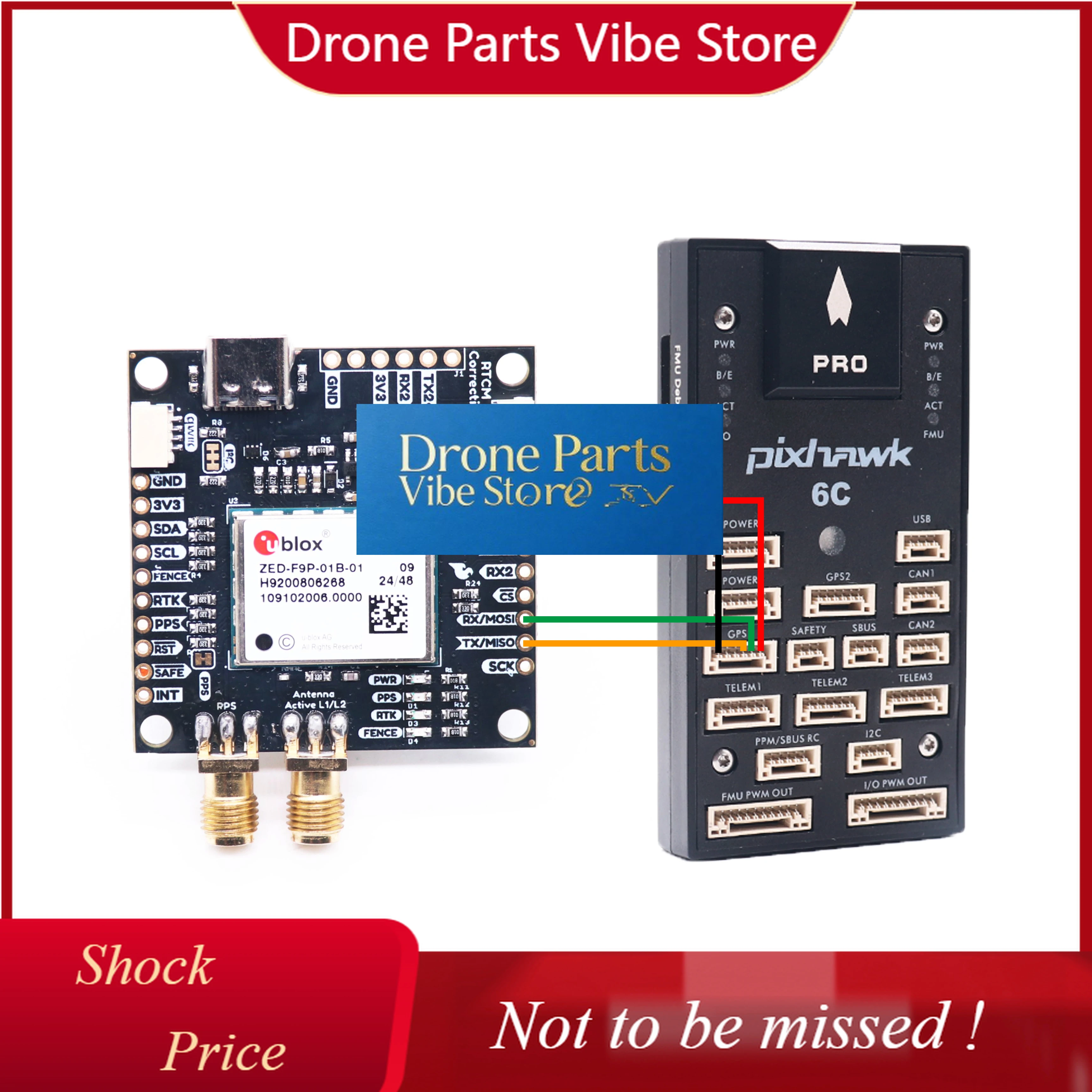 DParts1Rctosky SparkFun GPS RTK2 Board ZED F9P Qwiic High-Precision UAV GNSS Series Ardupilot Pixhawk PX4 FPV AutoPilot Flight C
DParts1Rctosky SparkFun GPS RTK2 Board ZED F9P Qwiic High-Precision UAV GNSS Series Ardupilot Pixhawk PX4 FPV AutoPilot Flight C