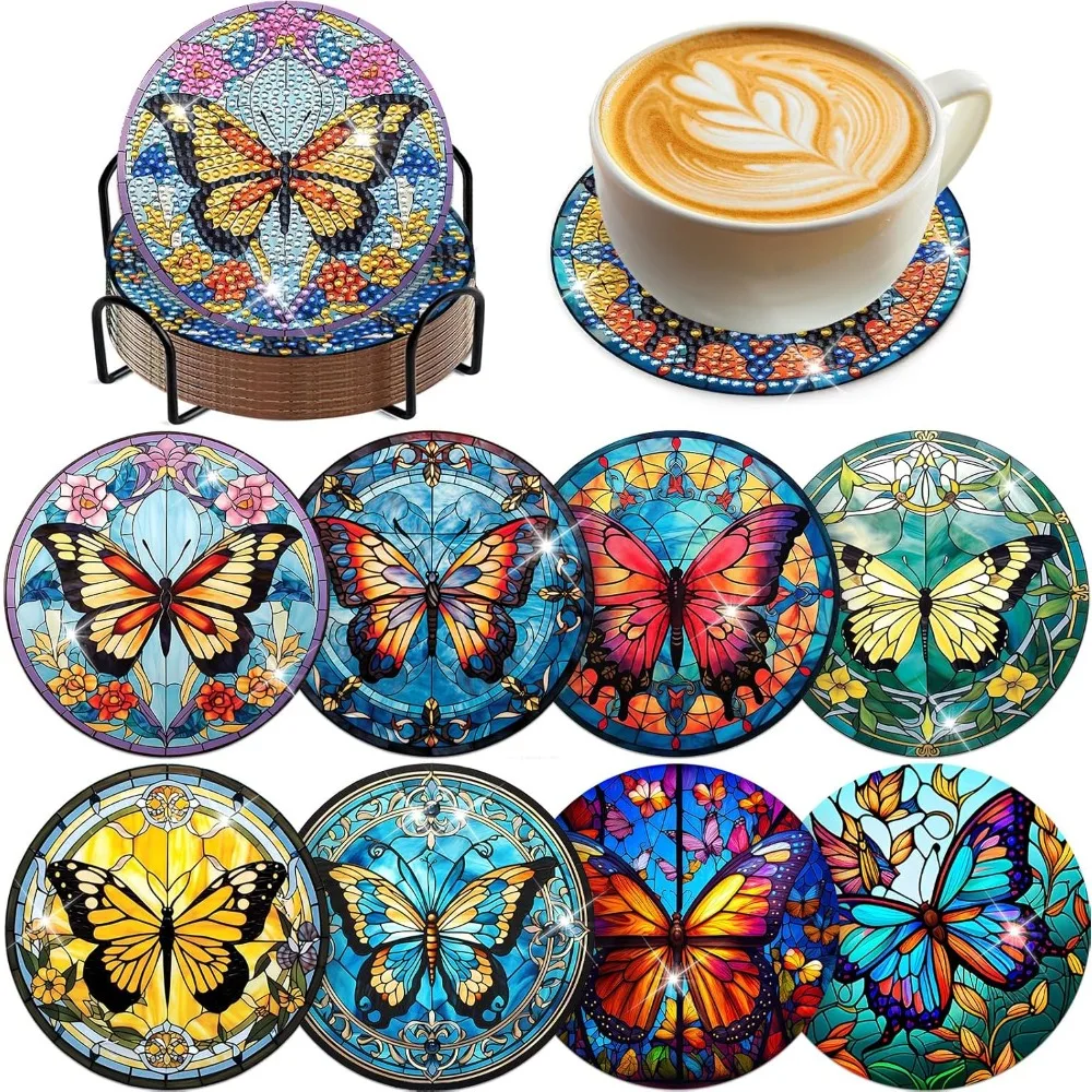 Подставки для рисования с изображением бабочки и бриллиантов — 8 шт. Красочные стеклянные алмазные художественные наборы для взрослых DIY Напитки Кофейные подставки Art Craft Sup
Подставки для рисования с изображением бабочки и бриллиантов — 8 шт. Красочные стеклянные алмазные художественные наборы для взрослых DIY Напитки Кофейные подставки Art Craft Sup