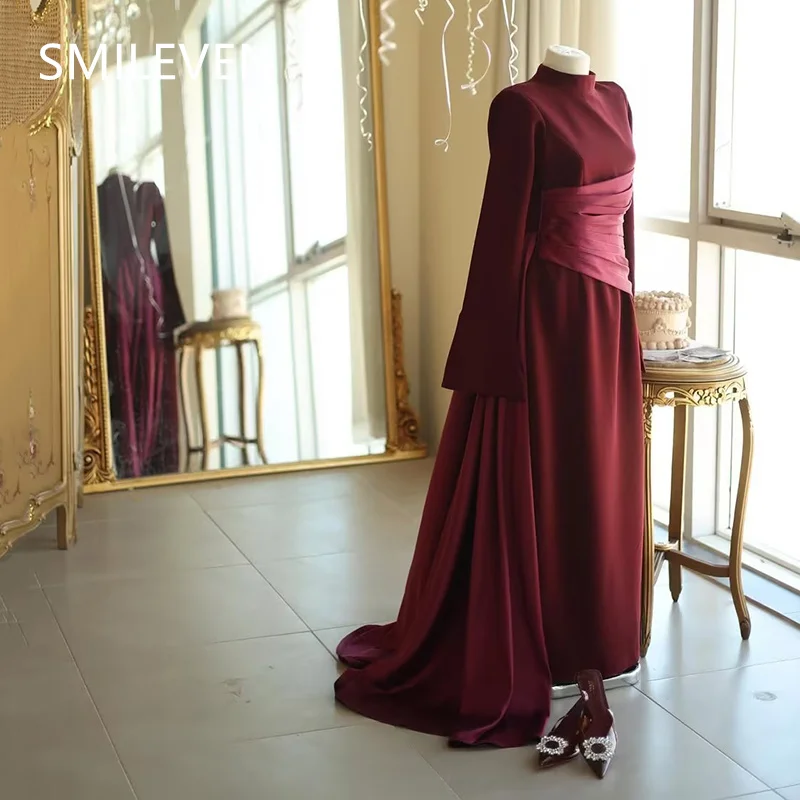 Smileven Red A-line Long Sleeves Evening Dresses فساتين سهرة Prom Gowns Saudi Arabia Formal Occasion Party Dress Customized 2025
Smileven Red A-line Long Sleeves Evening Dresses فساتين سهرة Prom Gowns Saudi Arabia Formal Occasion Party Dress Customized 2025