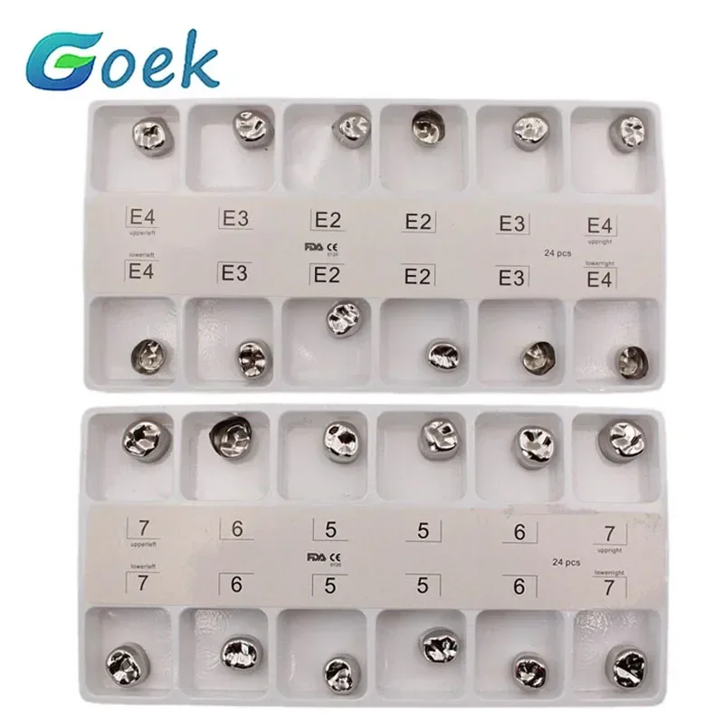 12pcs/Box Dental Pre-crown Metal Stainless Steel Temporary Crown for Children/ Adult Dentistry Orthodontic Materials Tool
12pcs/Box Dental Pre-crown Metal Stainless Steel Temporary Crown for Children/ Adult Dentistry Orthodontic Materials Tool