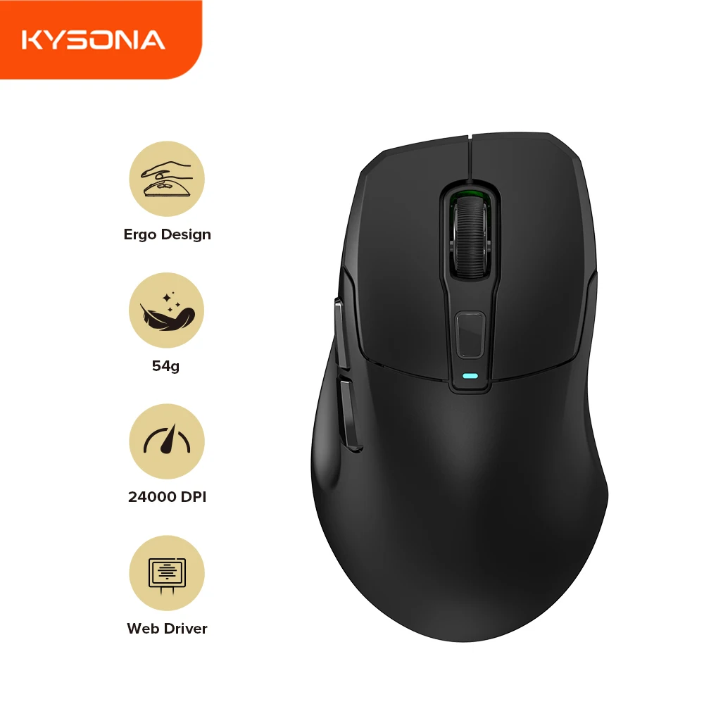 KYSONA Uranus SE PAW3311 Bluetooth Mouse Triple Mode Connectivity Ultra-Light Gaming Mouse 1KHz Polling Rate For Laptop PC
KYSONA Uranus SE PAW3311 Bluetooth Mouse Triple Mode Connectivity Ultra-Light Gaming Mouse 1KHz Polling Rate For Laptop PC