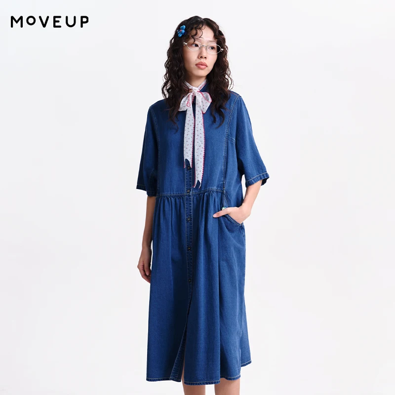 MOVEUP Denim Dress 2026 Spring New Lyocell Shirt Collar Floral Woven Label Pocket Commuting Loose Elegant Dress 3ELC40703
MOVEUP Denim Dress 2026 Spring New Lyocell Shirt Collar Floral Woven Label Pocket Commuting Loose Elegant Dress 3ELC40703