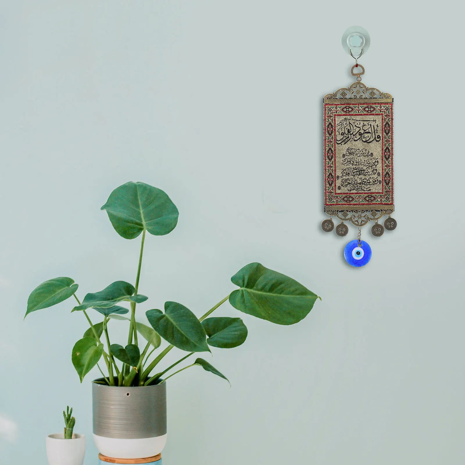 Delicate Evil Eye Cloth Scripture Pendant for Home Bedroom Living Room Balcony Interior Wall Decoration Scripture Hanging Decor 
Delicate Evil Eye Cloth Scripture Pendant for Home Bedroom Living Room Balcony Interior Wall Decoration Scripture Hanging Decor