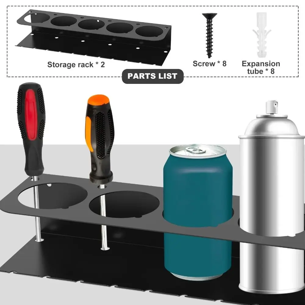 Wall Mounted Design Wall Mounted Aerosol Can Holder Stable Structure Sturdy Material Pneumatic Tool Storage Rack
Wall Mounted Design Wall Mounted Aerosol Can Holder Stable Structure Sturdy Material Pneumatic Tool Storage Rack