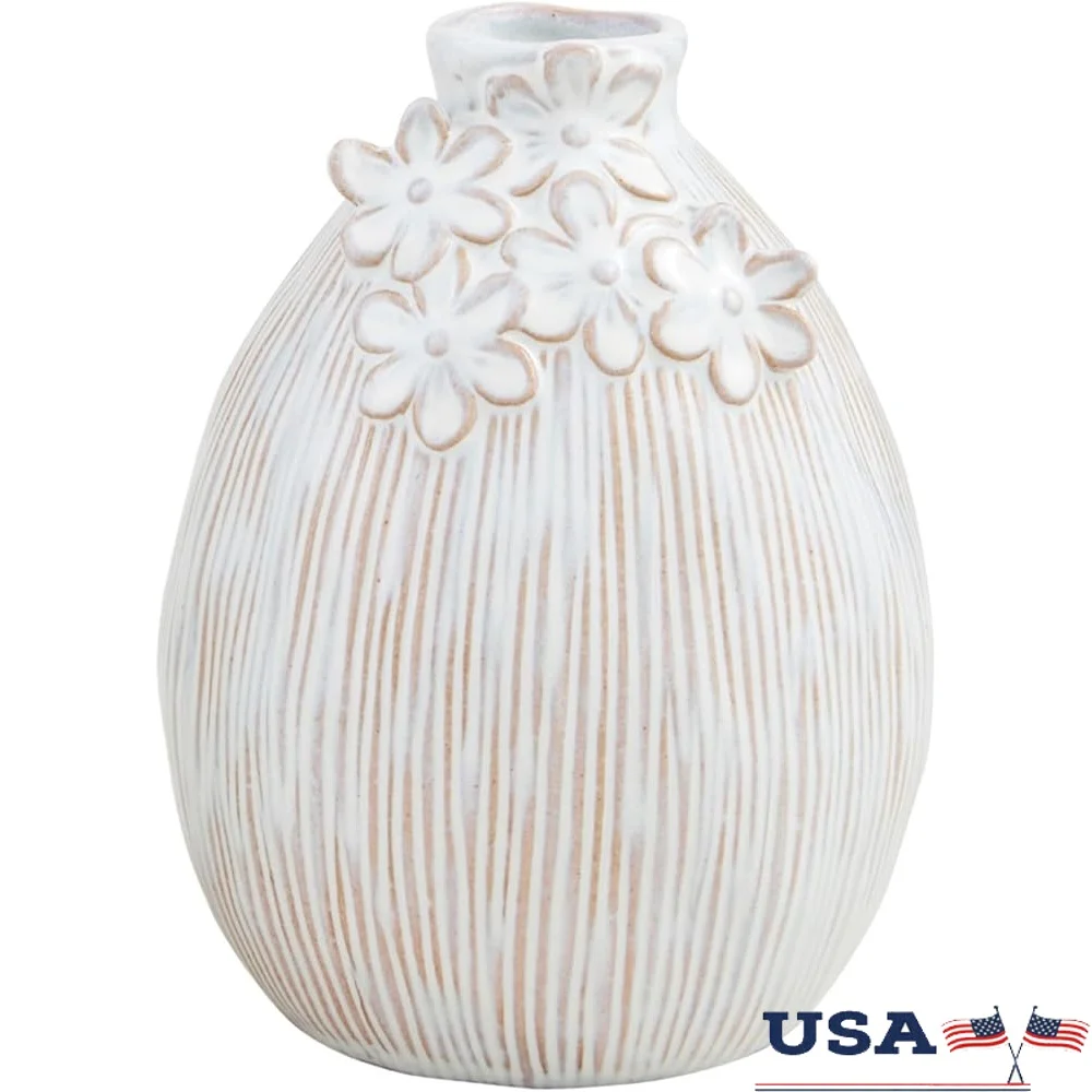 Elegant Textured Stoneware Flower Bloom Vase 7 1/4 Inch Bud Shape Decorative Home Accent Living Room Aesthetic
Elegant Textured Stoneware Flower Bloom Vase 7 1/4 Inch Bud Shape Decorative Home Accent Living Room Aesthetic