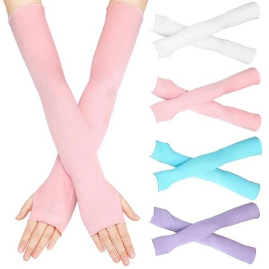 Meanplan 4 Pair Fingerless Sun Protection Gloves UV Arm Sleeves with Thumb Hole for Summer Outdoor Driving Football Women Men
Meanplan 4 Pair Fingerless Sun Protection Gloves UV Arm Sleeves with Thumb Hole for Summer Outdoor Driving Football Women Men