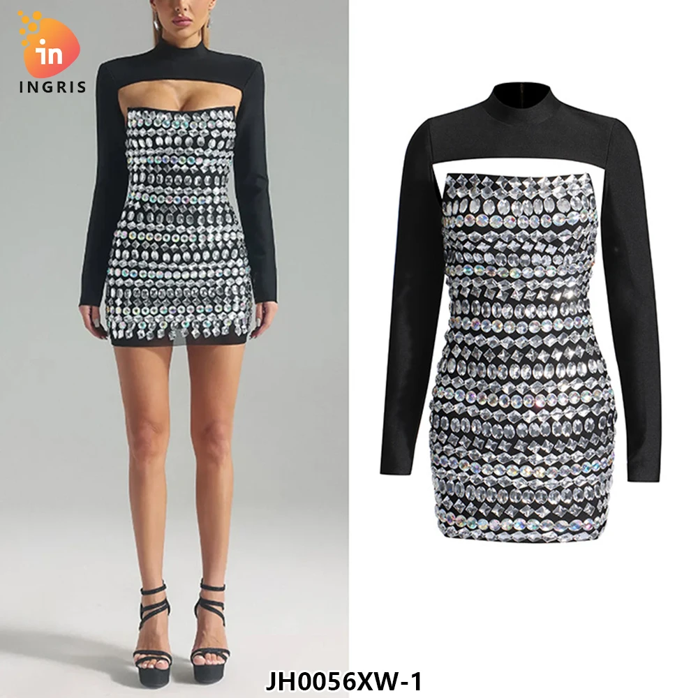Fashion Mini Bodycon Embellished Diamond Two Piece Set Club Bandage Dress for Women-JN0056XW
Fashion Mini Bodycon Embellished Diamond Two Piece Set Club Bandage Dress for Women-JN0056XW