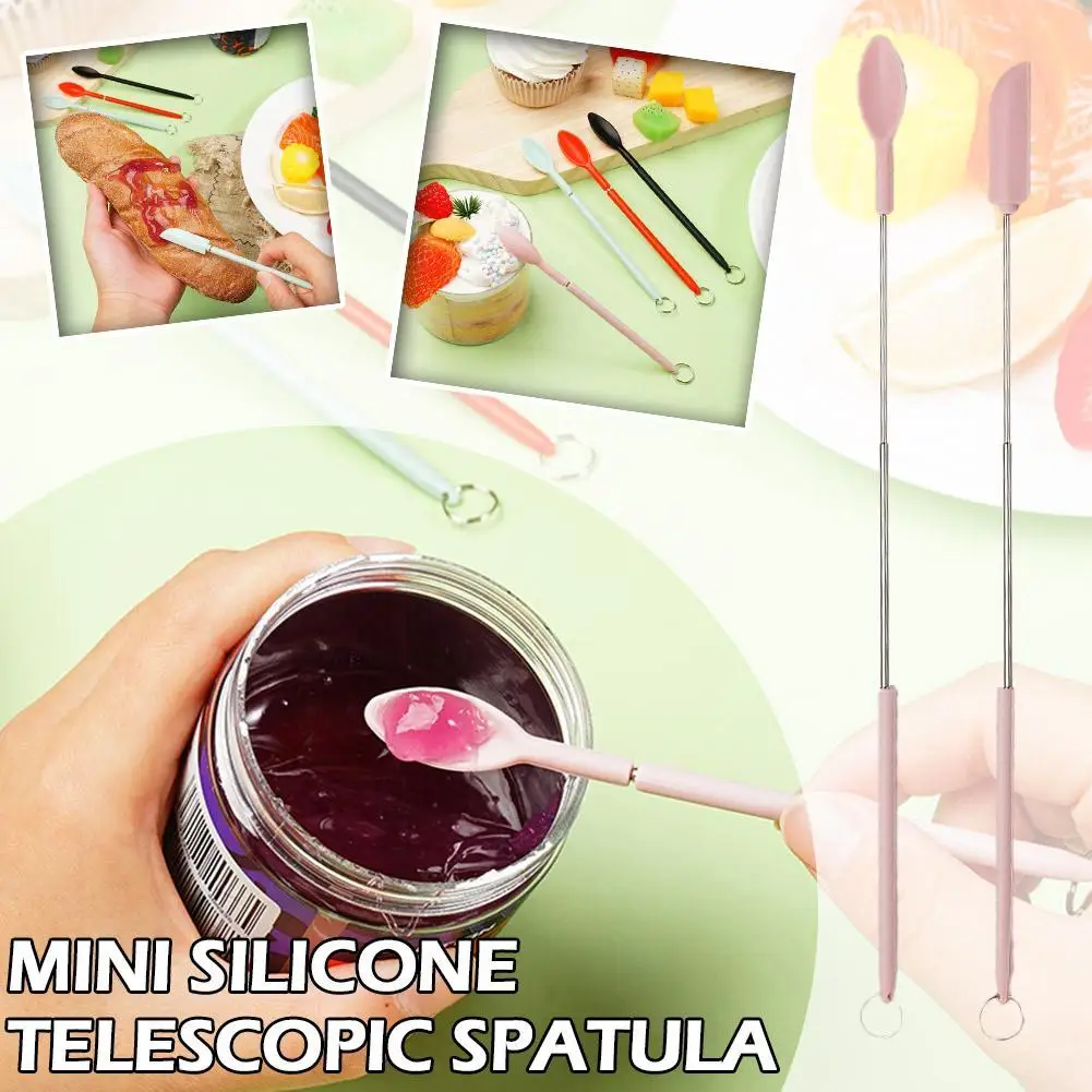 Mini Retractable Silicone Spatula Scraper Silicone Oil Brush Kitchen Jam Butter Cream Telescoping Spatula Gadgets Set
Mini Retractable Silicone Spatula Scraper Silicone Oil Brush Kitchen Jam Butter Cream Telescoping Spatula Gadgets Set