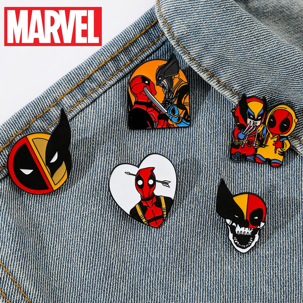 Marvel Superhero Deadpool and Wolverine Series Metal Enamel Pins Badge Deadpool Cartoon Cute Brooch Shirt Bag Hat Accessories
Marvel Superhero Deadpool and Wolverine Series Metal Enamel Pins Badge Deadpool Cartoon Cute Brooch Shirt Bag Hat Accessories