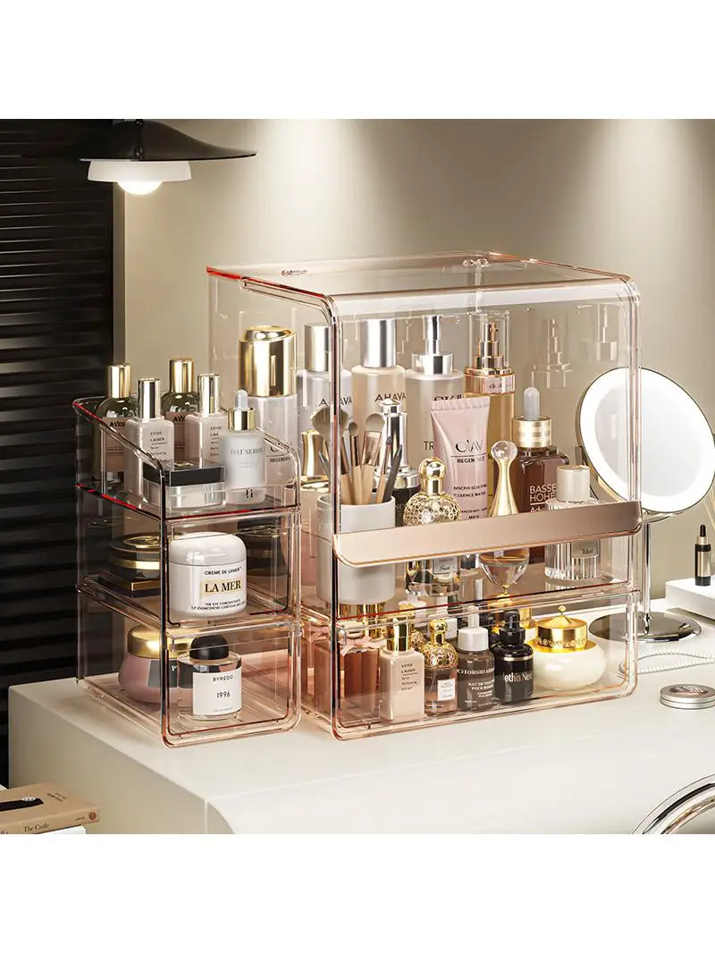 Acrylic Cosmetic Storage Box Dustproof Desktop Makeup Desk Organizer Transparent Acrylic Lipstick Skincare Rack
Acrylic Cosmetic Storage Box Dustproof Desktop Makeup Desk Organizer Transparent Acrylic Lipstick Skincare Rack