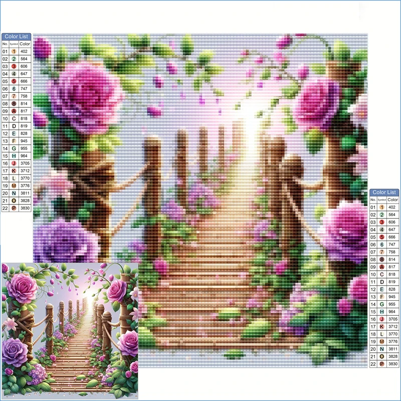 Diamond Painting 2025 Bamboo Bridge With Roses And Purple Flowers Embroidery Diamond Arts And Crafts Jewelry Cross Stitch
Diamond Painting 2025 Bamboo Bridge With Roses And Purple Flowers Embroidery Diamond Arts And Crafts Jewelry Cross Stitch