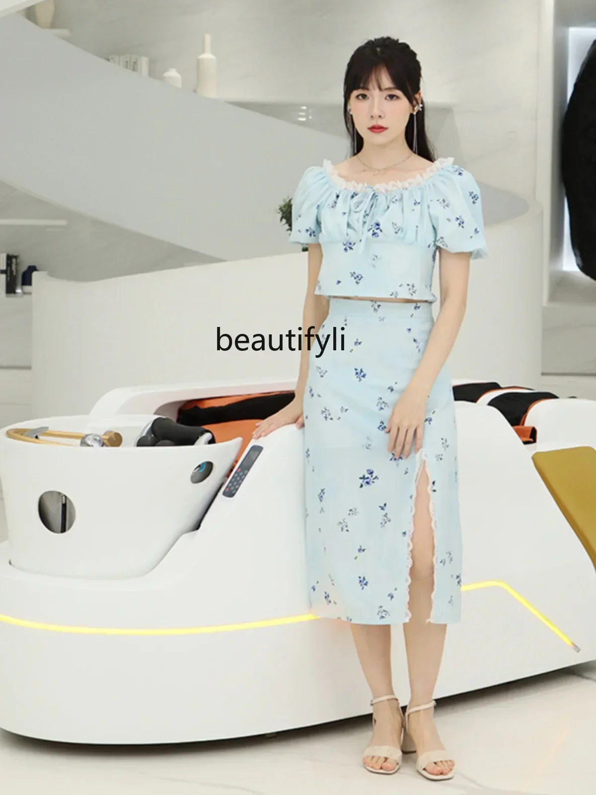 SS 7304new style Smart massage shampoo bed hair salon electric shampoo bed ceramic basin water circulation fumigation head thera
SS 7304new style Smart massage shampoo bed hair salon electric shampoo bed ceramic basin water circulation fumigation head thera