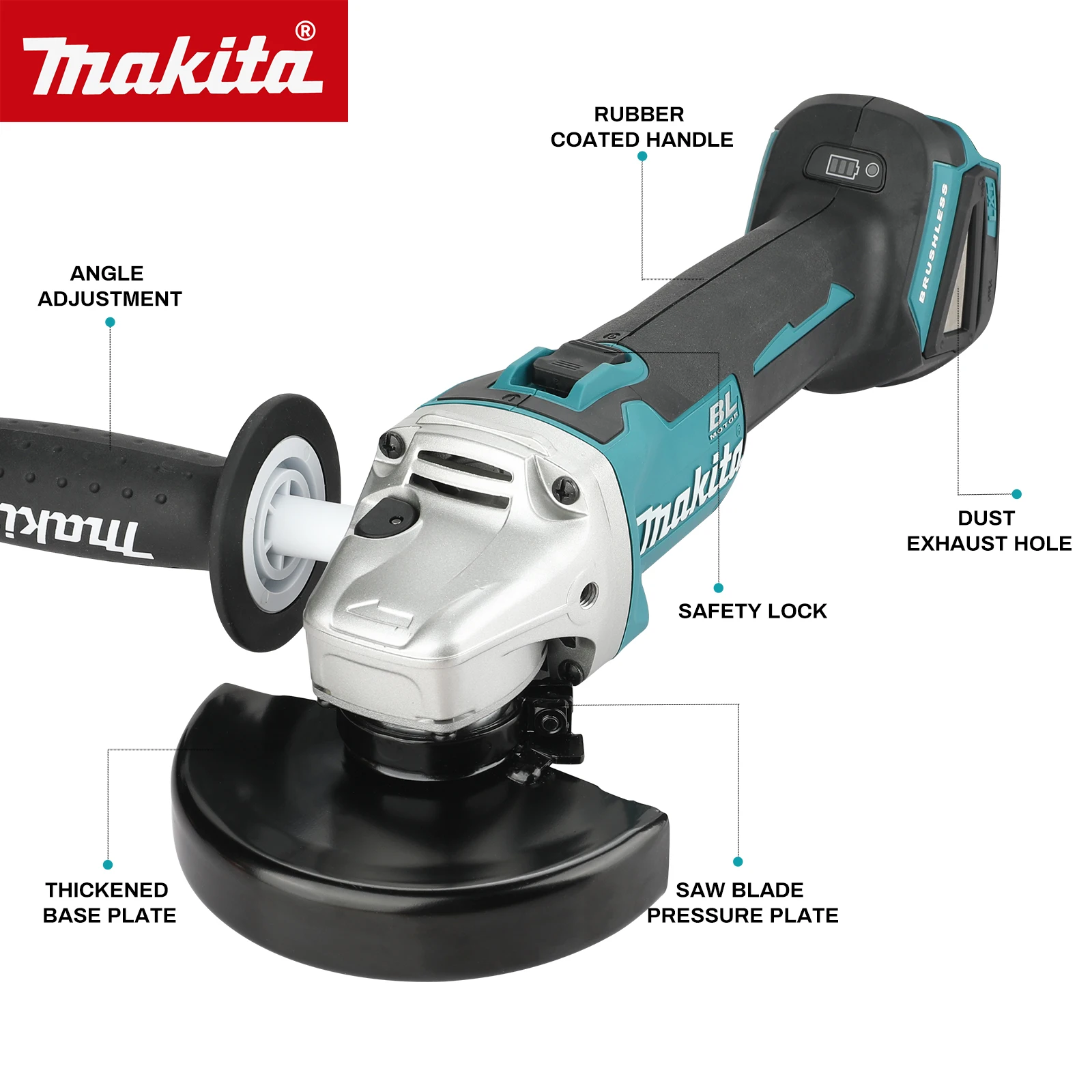Makita 18V Cordless Angle Grinder DGA404, Brushless Electric Power Tool Wireless Grinder Sander for Grinding Cutting DIY Work
Makita 18V Cordless Angle Grinder DGA404, Brushless Electric Power Tool Wireless Grinder Sander for Grinding Cutting DIY Work
