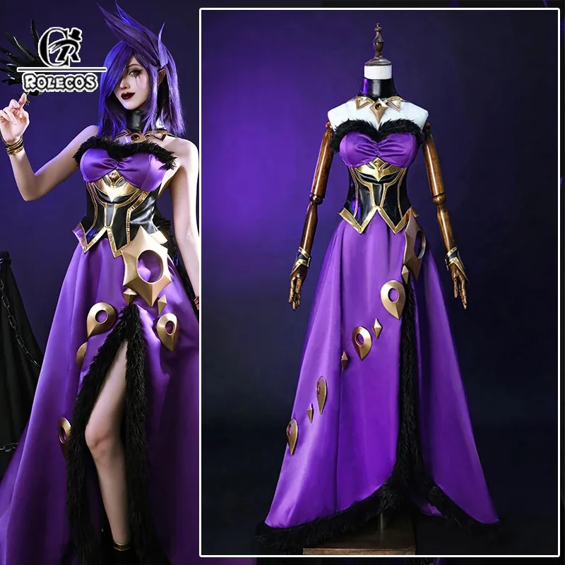 ROLECOS LOL The Fallen Morgana Cosplay Costume Game LOL Morgana Purple Outfit Halloween Women Dress Full Set New Skin
ROLECOS LOL The Fallen Morgana Cosplay Costume Game LOL Morgana Purple Outfit Halloween Women Dress Full Set New Skin