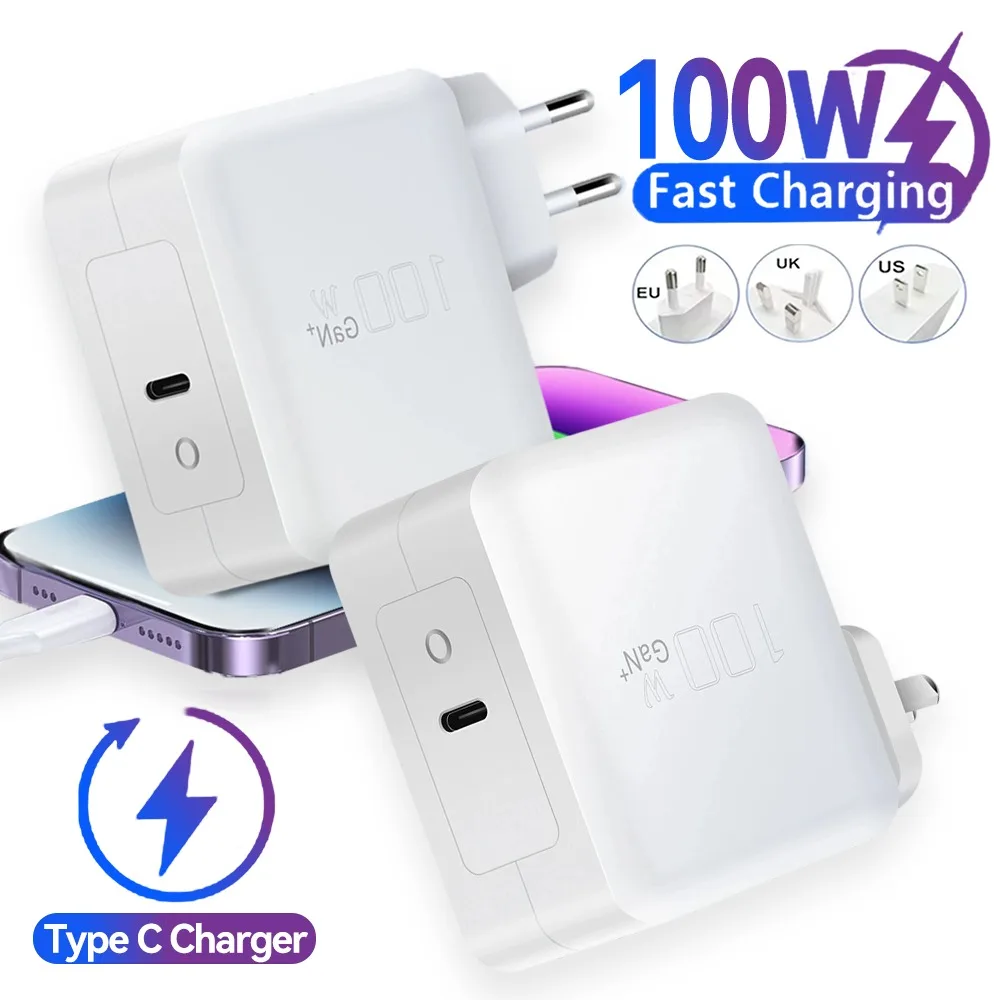 100W GaN Type C Fast Charger PD QC Quick Charge 4.0 3.0 Type C for IPhone 17 16 15 Samsung Xiaomi Macbook Tablets Charging Head
100W GaN Type C Fast Charger PD QC Quick Charge 4.0 3.0 Type C for IPhone 17 16 15 Samsung Xiaomi Macbook Tablets Charging Head