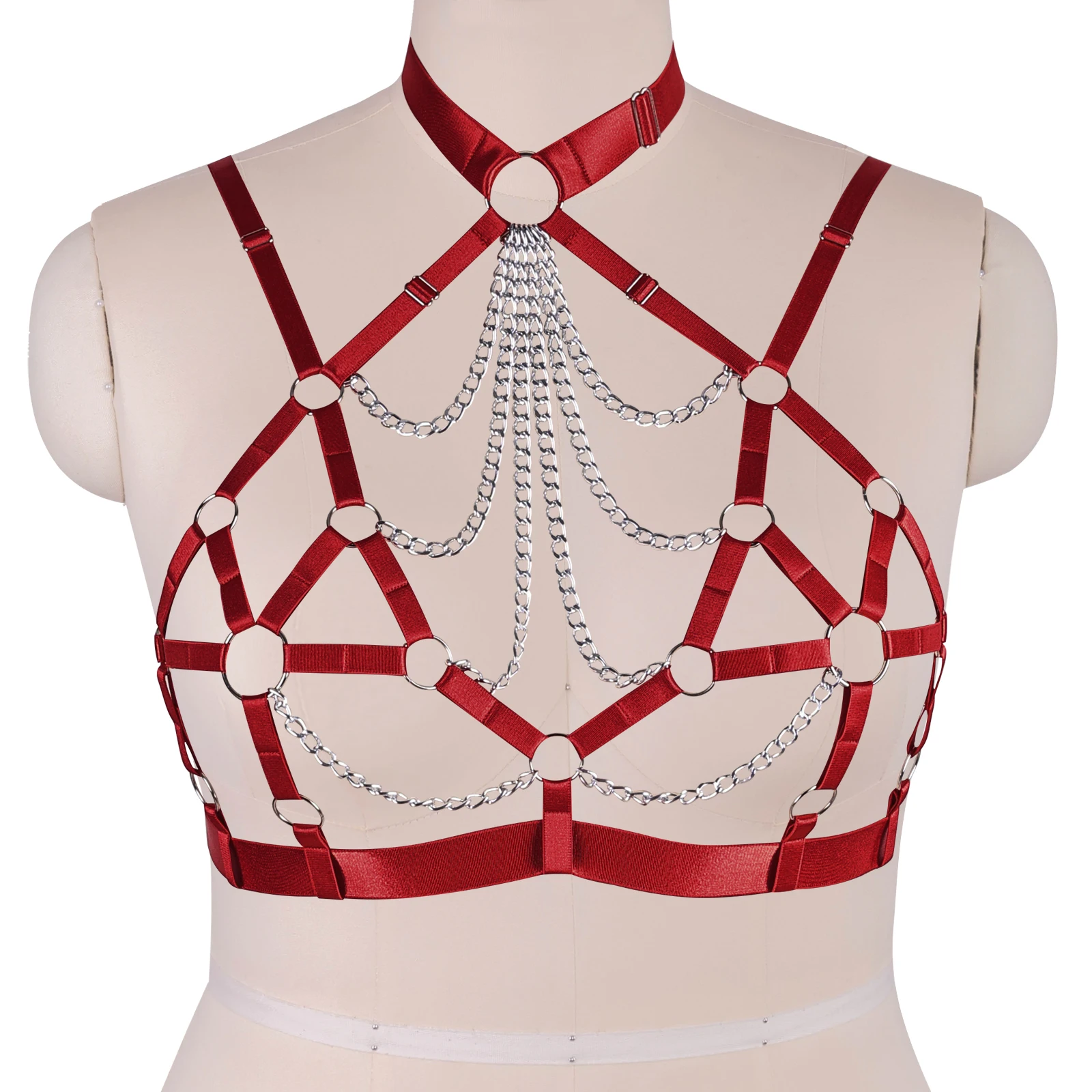 Body Sexy Plus Size Erotic Lingerie For Ladies Sword Belt Goth Chain Accessories Busty Women's Harness Bra Fetish Rave Festival
Body Sexy Plus Size Erotic Lingerie For Ladies Sword Belt Goth Chain Accessories Busty Women's Harness Bra Fetish Rave Festival