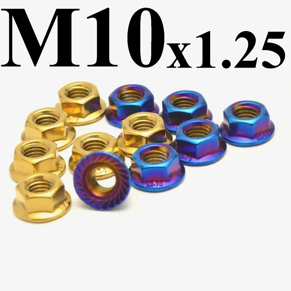 M10*1.25 Rear Sprocket Nuts Wheel Axle Nut 6 Pcs For Suzuki V-Strom 650 DL650 V-Strom 1000 DL1000 XT
M10*1.25 Rear Sprocket Nuts Wheel Axle Nut 6 Pcs For Suzuki V-Strom 650 DL650 V-Strom 1000 DL1000 XT