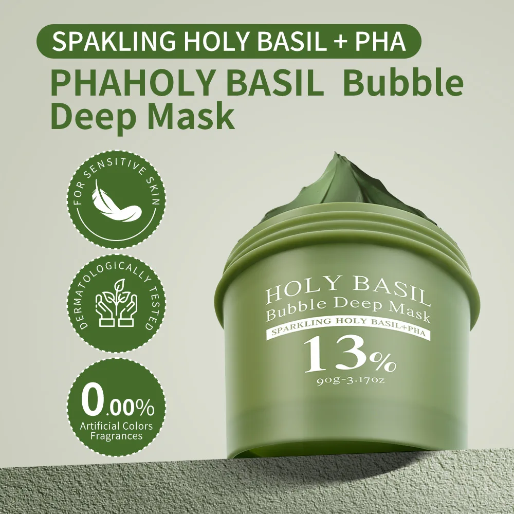 1/3pc Holy Basil Sparking Bubble Mask Cleansing Moisturizing Removes Blackheads Shrink Pores Makes the Skin Refreshing and Shiny
1/3pc Holy Basil Sparking Bubble Mask Cleansing Moisturizing Removes Blackheads Shrink Pores Makes the Skin Refreshing and Shiny