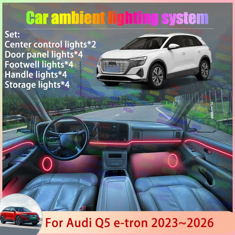 Для Audi Q5 e-tron 2023 ~ 2026 2024 2025 2/18 в 1 автомобильная атмосферная лампа RGB абажур ансамбль стример атмосферный набор автозапчастей
Для Audi Q5 e-tron 2023 ~ 2026 2024 2025 2/18 в 1 автомобильная атмосферная лампа RGB абажур ансамбль стример атмосферный набор автозапчастей