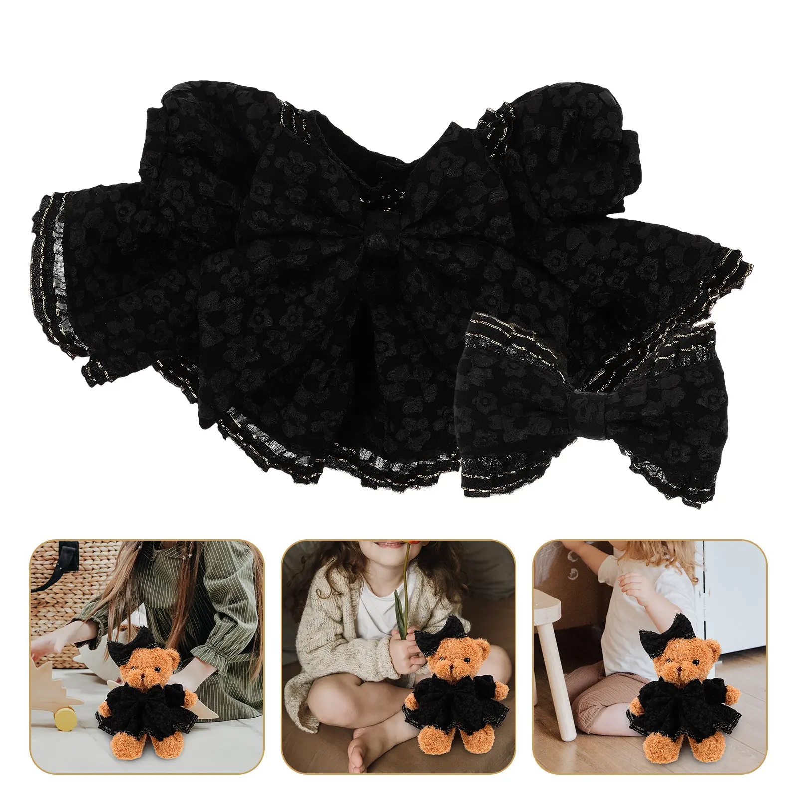Elegant Evening Gown Dress Gold Trim Bowknot Soft Stuffed Animal Skirt Birthday Party Children Day Family Gatherings Decoration
Elegant Evening Gown Dress Gold Trim Bowknot Soft Stuffed Animal Skirt Birthday Party Children Day Family Gatherings Decoration
