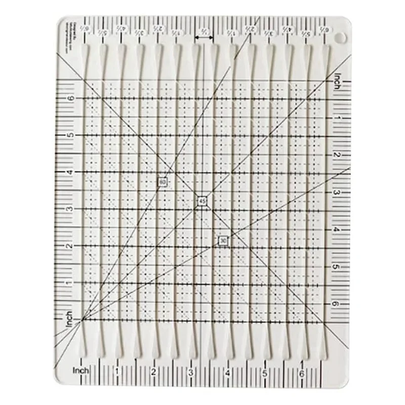 6-Inch Quilting Ruler Transparent Quilting Square Ironing Ruler with Grid Lines Wonderful Sewing Tool
6-Inch Quilting Ruler Transparent Quilting Square Ironing Ruler with Grid Lines Wonderful Sewing Tool