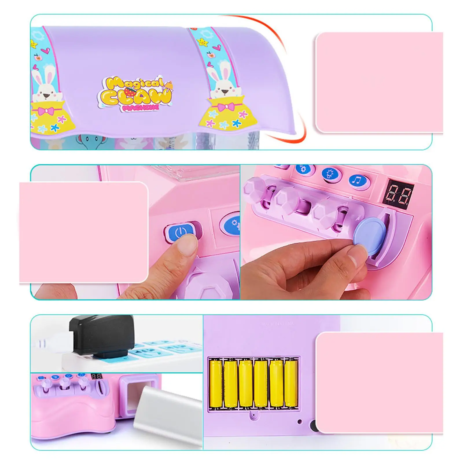 Mini Electronic Claw Machine Coin Game Doll Machine Grabber Catcher Toy w/ Lights & Sounds
Mini Electronic Claw Machine Coin Game Doll Machine Grabber Catcher Toy w/ Lights & Sounds