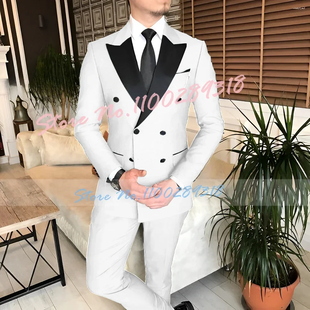 Formal Suit For Men Double Breasted Blazer Pants 2 Piece Business Office Outfit Wedding Groom Tuxedo Costume Homme Italien
Formal Suit For Men Double Breasted Blazer Pants 2 Piece Business Office Outfit Wedding Groom Tuxedo Costume Homme Italien