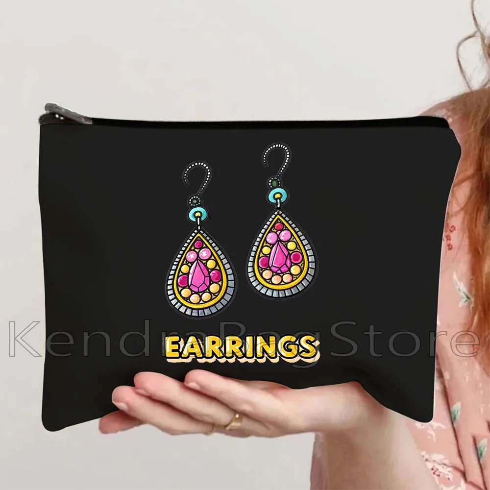 Cute Earrings Print Travel Canvas Cosmetic Makeup Bag Pencil Case Zipper Pouch Toilet Bag Key Coin Purse Storage Bags Cute Gifts
Cute Earrings Print Travel Canvas Cosmetic Makeup Bag Pencil Case Zipper Pouch Toilet Bag Key Coin Purse Storage Bags Cute Gifts