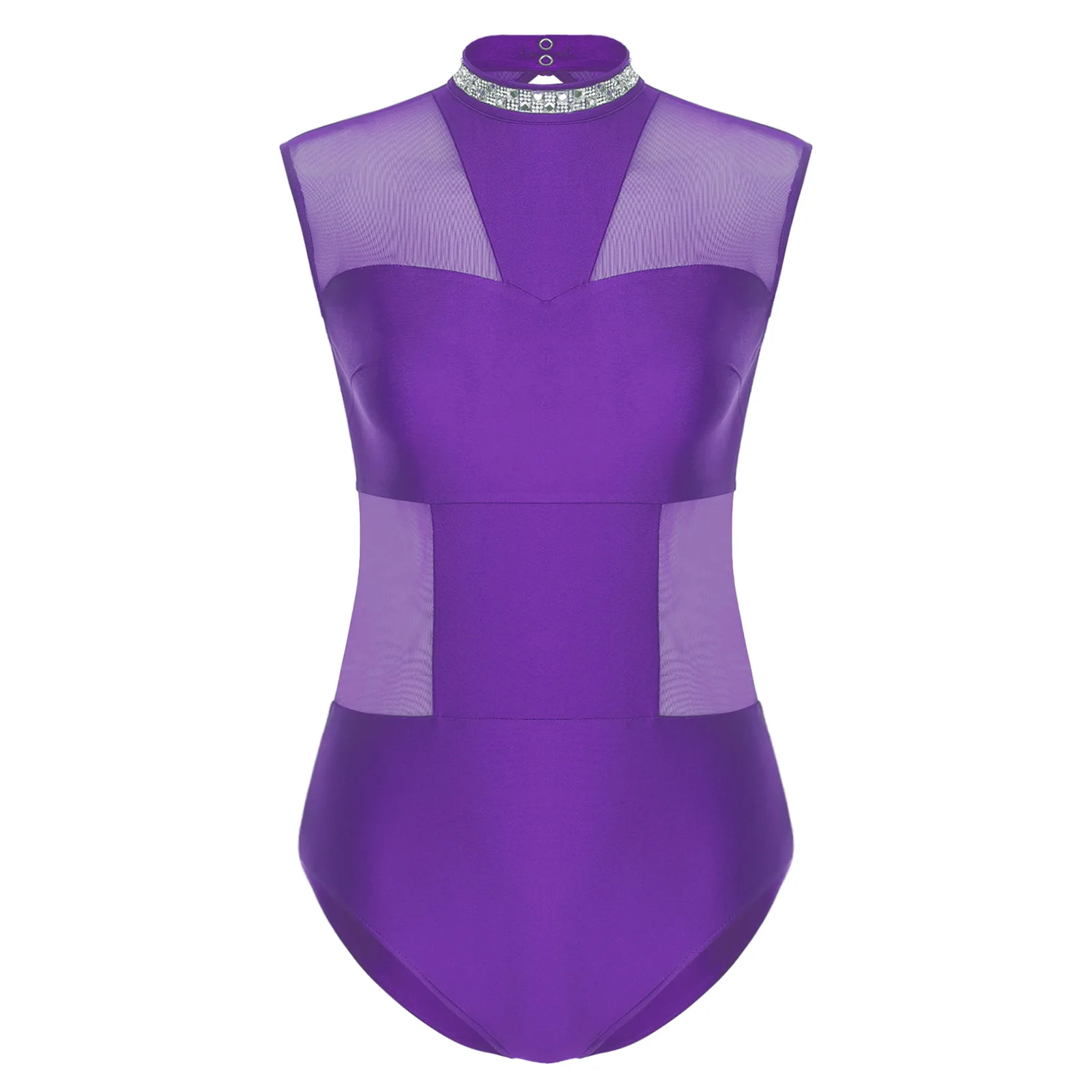Women Gymnastics Lyrical Dance Leotard Rhinestone Sleeveless Backless Openable Crotch Bodysuit Ballet Latin Performance Dancwear 
Women Gymnastics Lyrical Dance Leotard Rhinestone Sleeveless Backless Openable Crotch Bodysuit Ballet Latin Performance Dancwear