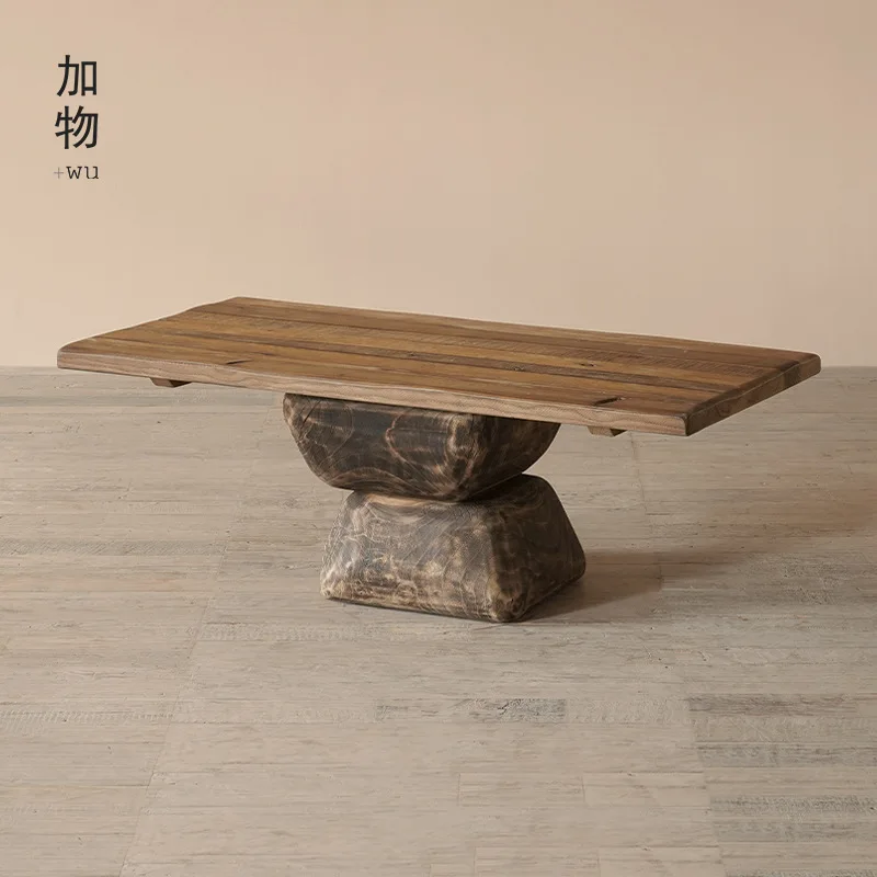 Wabi-sabi wind stump pebble zen coffee table Japanese vintage old wood homestay long
Wabi-sabi wind stump pebble zen coffee table Japanese vintage old wood homestay long