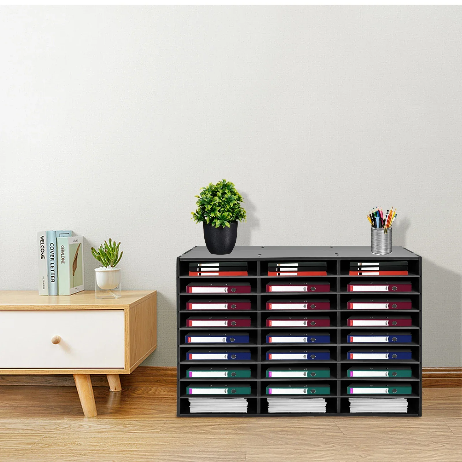 Literature Organizer, 27 Slots Compartments Mail Organizer, Literature Organizers for Office, Paper Shelves Classroom Mailbox
Literature Organizer, 27 Slots Compartments Mail Organizer, Literature Organizers for Office, Paper Shelves Classroom Mailbox