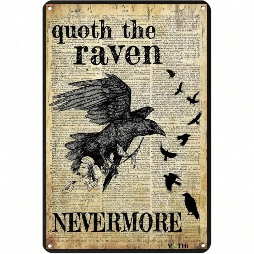 Gothic Funny Crow Metal Tin Sign Vintage Witchy Pagan Wall Decor Kitchen Art Halloween Poster
Gothic Funny Crow Metal Tin Sign Vintage Witchy Pagan Wall Decor Kitchen Art Halloween Poster