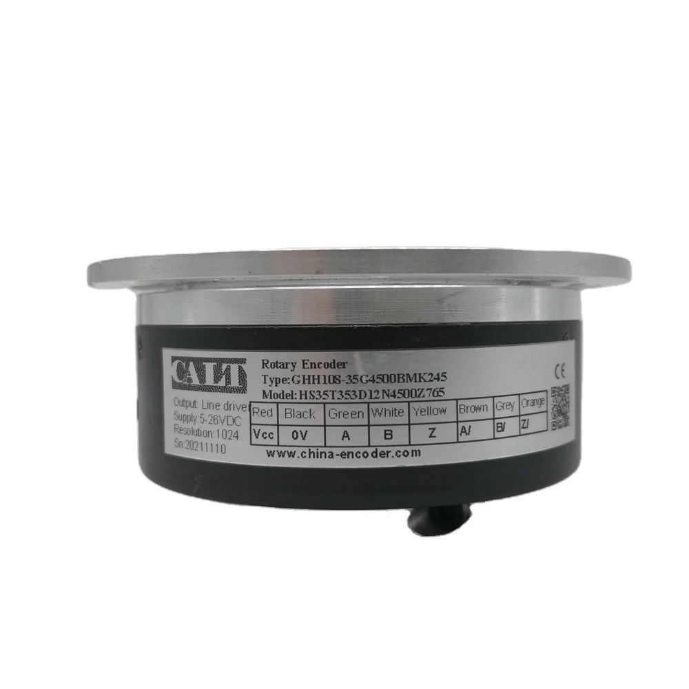 Оптический инкрементальный поворотный энкодер CALT 4500PPR, полый вал 35 мм, HS35 T353 D12 N4500Z765 GHH108
Оптический инкрементальный поворотный энкодер CALT 4500PPR, полый вал 35 мм, HS35 T353 D12 N4500Z765 GHH108