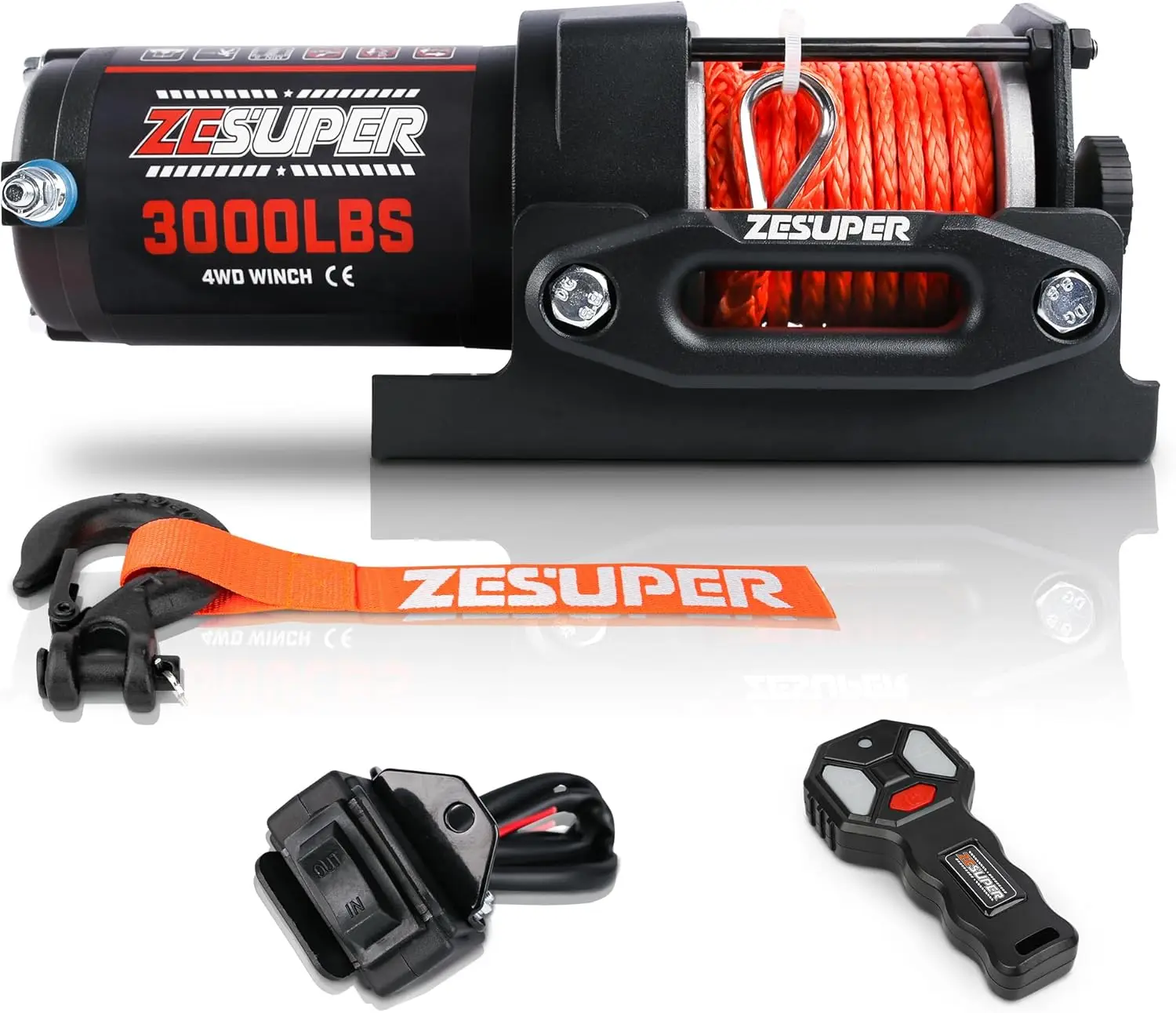 3000 lb Electric Winch for ATV UTV Trailer Boat, 12V DC Off Road Towing Winch with Wireless Remote
3000 lb Electric Winch for ATV UTV Trailer Boat, 12V DC Off Road Towing Winch with Wireless Remote