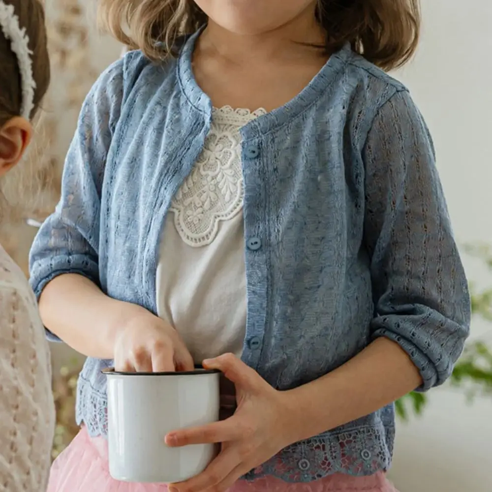 Summer Kid Girls Children's Lace 3-Color Sweet Hollow Air-Conditioned Shirt Sun-Protective Shirt Top
Summer Kid Girls Children's Lace 3-Color Sweet Hollow Air-Conditioned Shirt Sun-Protective Shirt Top