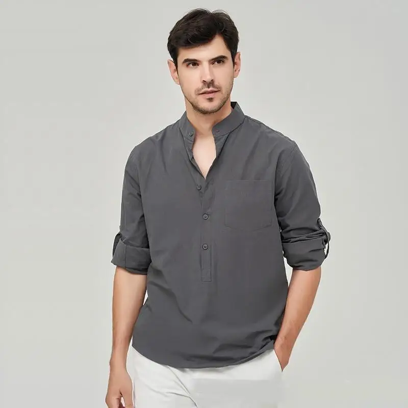 Casual Men's Long Sleeve Shirt New Men Clothing Comfortable Breathable Fashionable Inner Wear for Summer Season
Casual Men's Long Sleeve Shirt New Men Clothing Comfortable Breathable Fashionable Inner Wear for Summer Season