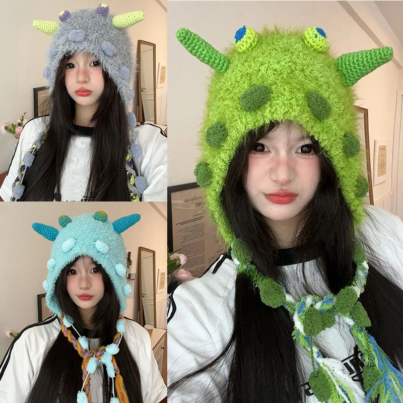 Handmade Cute Funny Knitted Hat Female Furry Little Monster Cap Autumn Winter Warm Ear Protection Strap Russian Outdoor M588
Handmade Cute Funny Knitted Hat Female Furry Little Monster Cap Autumn Winter Warm Ear Protection Strap Russian Outdoor M588