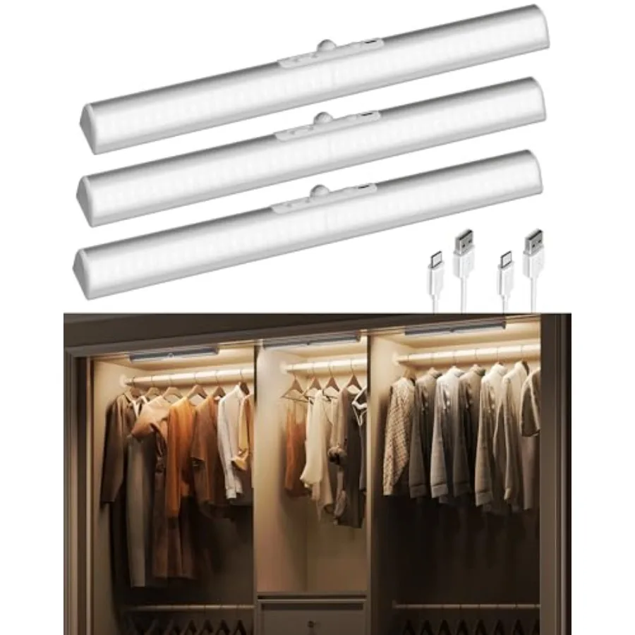 7-Inch LED Motion Sensor Closet Lights 600mAh Rechargeable Battery Operated 50 Lumens No-Glare Curved Color Temperatures and Di
7-Inch LED Motion Sensor Closet Lights 600mAh Rechargeable Battery Operated 50 Lumens No-Glare Curved Color Temperatures and Di