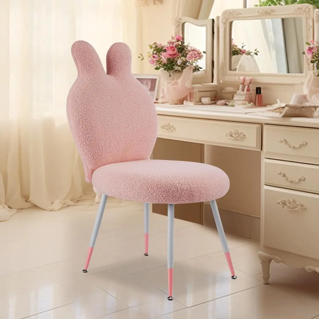 Big Size Vanity Chair With Ba For Makeup Room - Fabric, No Wheels, Cute Rabbit Shape Design (Pink)
Big Size Vanity Chair With Ba For Makeup Room - Fabric, No Wheels, Cute Rabbit Shape Design (Pink)