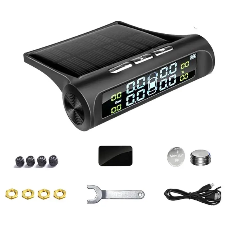 A65P-1Set Solar Power TPMS Tire Pressure Alarm Monitor System Auto Security Alarm Systems Tyre Pressure Temperature Warning
A65P-1Set Solar Power TPMS Tire Pressure Alarm Monitor System Auto Security Alarm Systems Tyre Pressure Temperature Warning