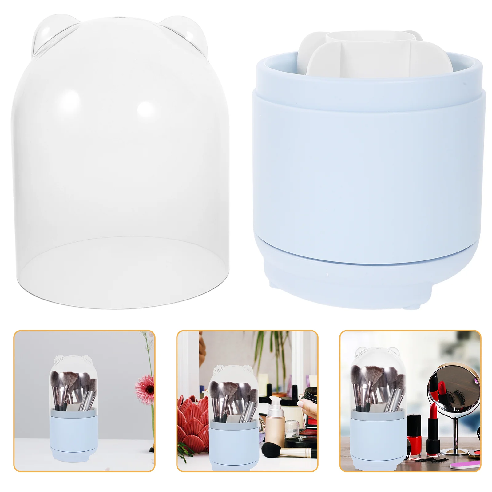 Makeup Brush Organizer With Lid Rotating Desktop Storage Container Large Capacity Dustproof Moisture Resistant Makeup
Makeup Brush Organizer With Lid Rotating Desktop Storage Container Large Capacity Dustproof Moisture Resistant Makeup