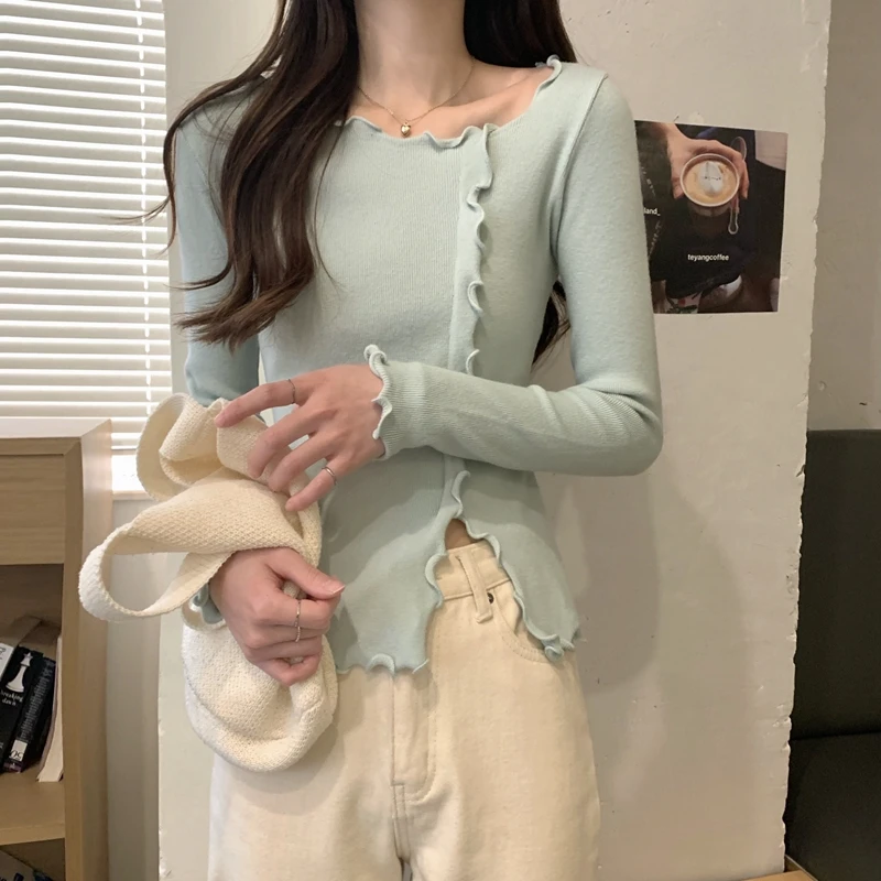 Новая осенне-зимняя модная женская одежда, свитер с длинными рукавами и круглым вырезом, элегантный однотонный трикотаж, нижний топ
Новая осенне-зимняя модная женская одежда, свитер с длинными рукавами и круглым вырезом, элегантный однотонный трикотаж, нижний топ