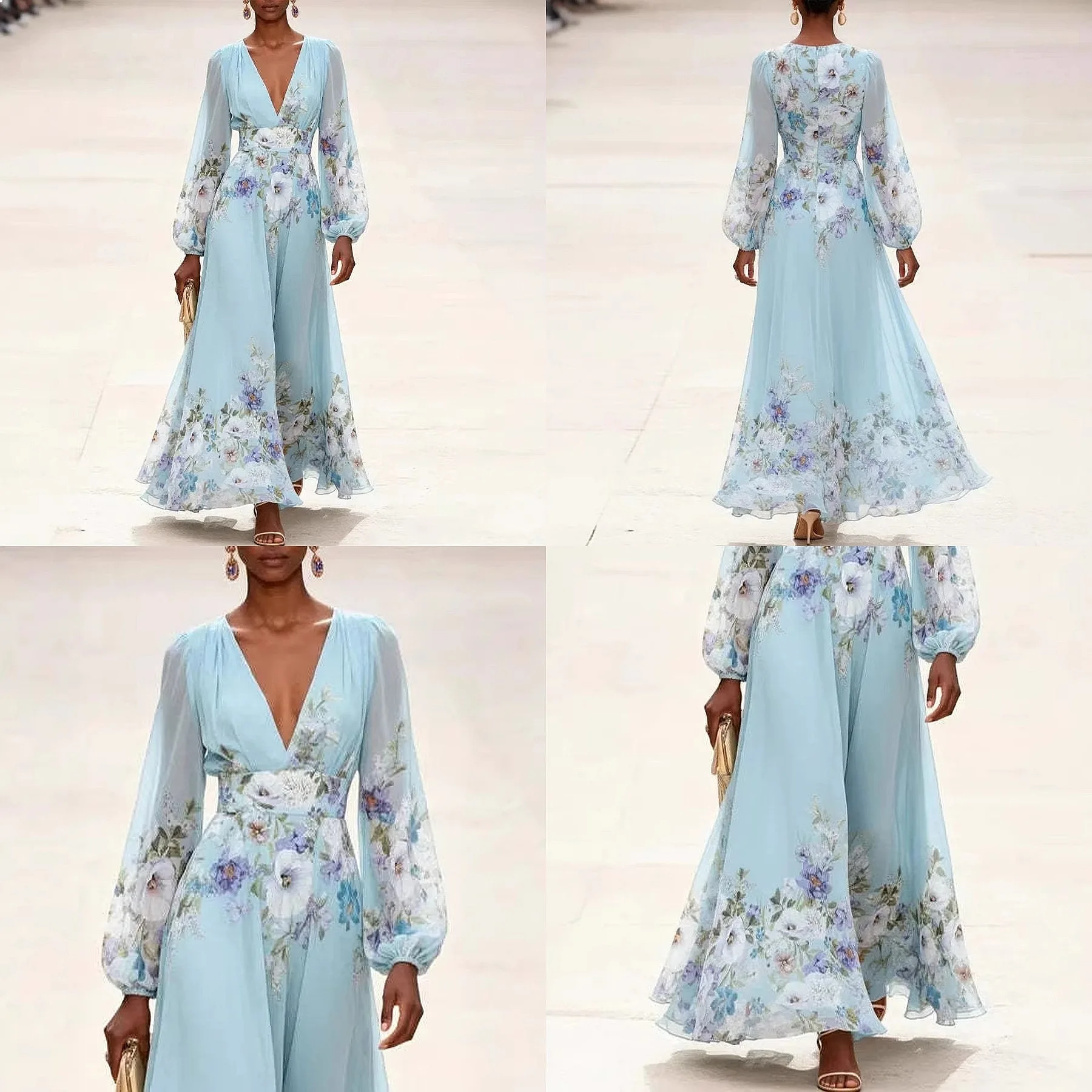 Womens Floral Print Dress Long Sleeve V Neck Sheer Bodycon Dresses Spring Summer Maxi Dresses
Womens Floral Print Dress Long Sleeve V Neck Sheer Bodycon Dresses Spring Summer Maxi Dresses