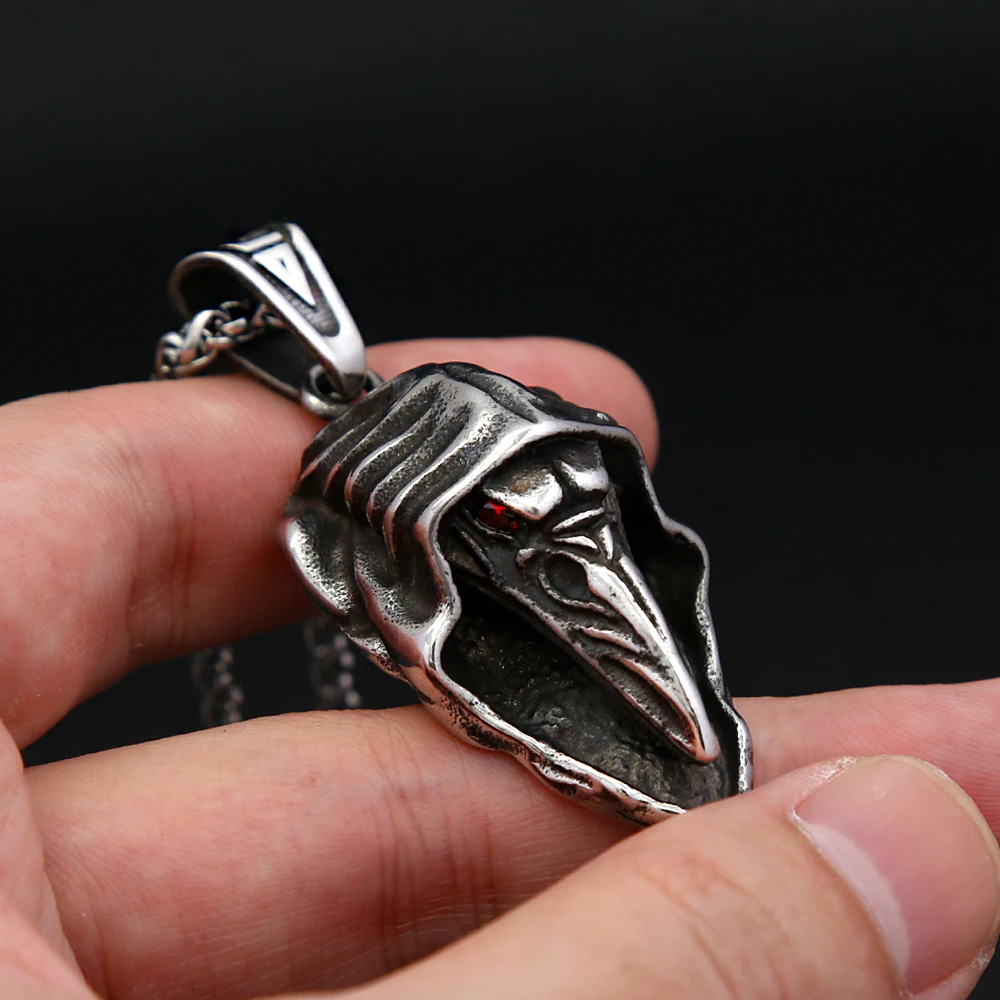 316L Nordic Viking Raven Necklace Stainless Steel Raven Skull Pendant For Men Women Unique Amulet Jewelry Gift Dropshipping
316L Nordic Viking Raven Necklace Stainless Steel Raven Skull Pendant For Men Women Unique Amulet Jewelry Gift Dropshipping