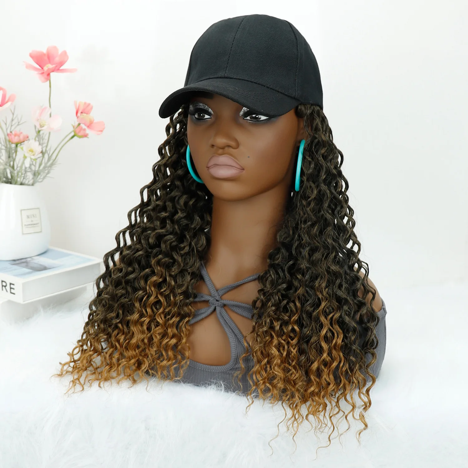 Synthetic Curly Long Ponytail Cap Deep Wave Baseball Hat Wig for Women Sun Protection Stylish Outdoor Party Hairpiece
Synthetic Curly Long Ponytail Cap Deep Wave Baseball Hat Wig for Women Sun Protection Stylish Outdoor Party Hairpiece