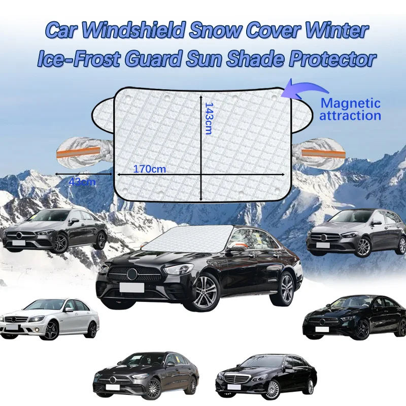 Car Windshield Snow Cover Winter Ice-Frost Guard Sun Shade Protector For Mercedes Benz A B C E S R Class Car Accessories 
Car Windshield Snow Cover Winter Ice-Frost Guard Sun Shade Protector For Mercedes Benz A B C E S R Class Car Accessories